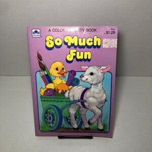 Vintage 1986 Golden Color / Activity Book So Much Fun Easter Coloring Book